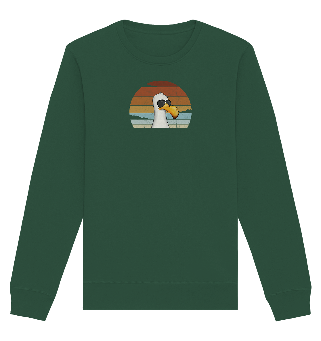Cool lässige Retro Möwe - Organic Basic Unisex Sweatshirt