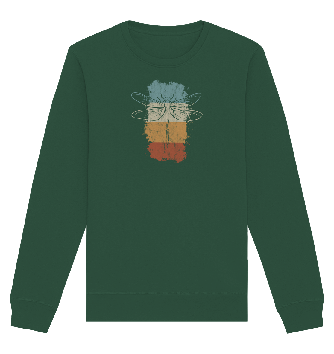 Retro Kunst Libelle | Vintage Dragonfly - Organic Basic Unisex Sweatshirt