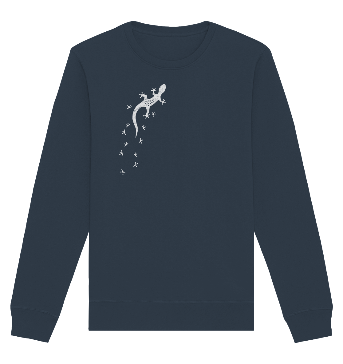 Gecko Eidechse Silhouette hell - Organic Basic Unisex Sweatshirt