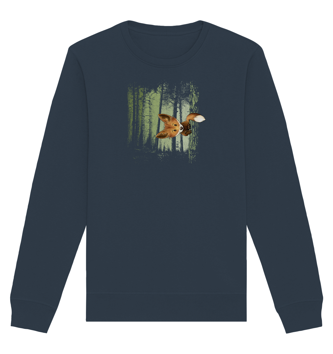 Fuchs im Zwielicht-Wald - Organic Basic Unisex Sweatshirt