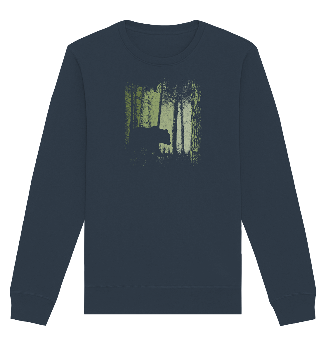 Braunbär im Zwielicht Wald - Organic Basic Unisex Sweatshirt