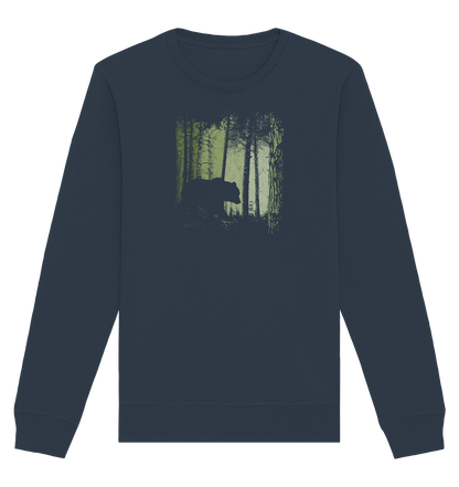 Braunbär im Zwielicht Wald - Organic Basic Unisex Sweatshirt