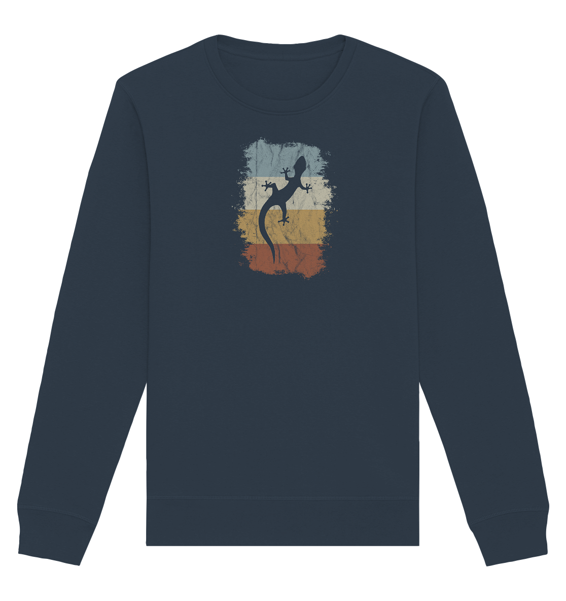 Retro Gecko Salamander Silhouette - Organic Basic Unisex Sweatshirt