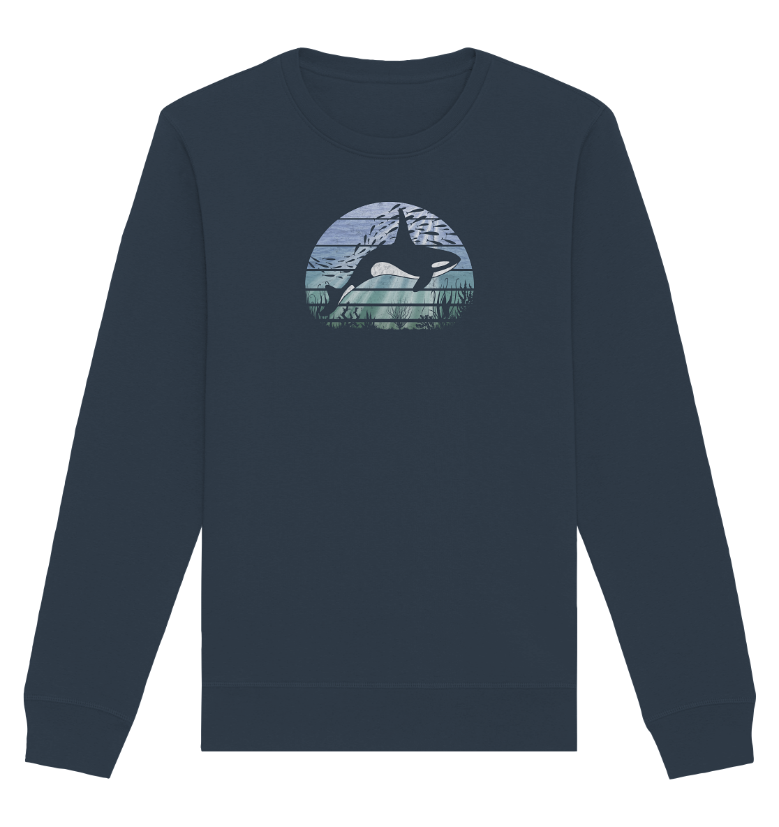 Retro Tiefsee Schwertwal Orca - Organic Basic Unisex Sweatshirt