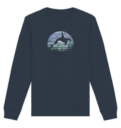 Retro Tiefsee Schwertwal Orca - Organic Basic Unisex Sweatshirt