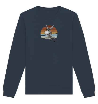 Lässiges Maultier Retro Esel - Organic Basic Unisex Sweatshirt