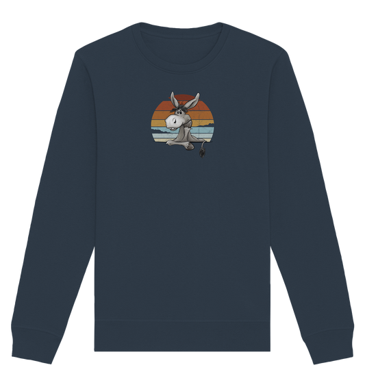 Lässiges Maultier Retro Esel - Organic Basic Unisex Sweatshirt