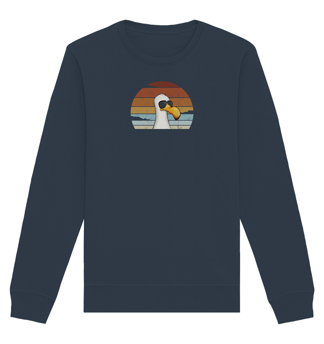 Cool lässige Retro Möwe - Organic Basic Unisex Sweatshirt