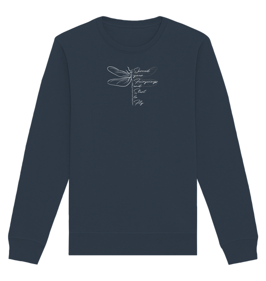 Breite die Flügel aus und flieg los | Libelle - Organic Basic Unisex Sweatshirt