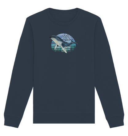 Retro Unterwasser Buckelwal - Organic Basic Unisex Sweatshirt
