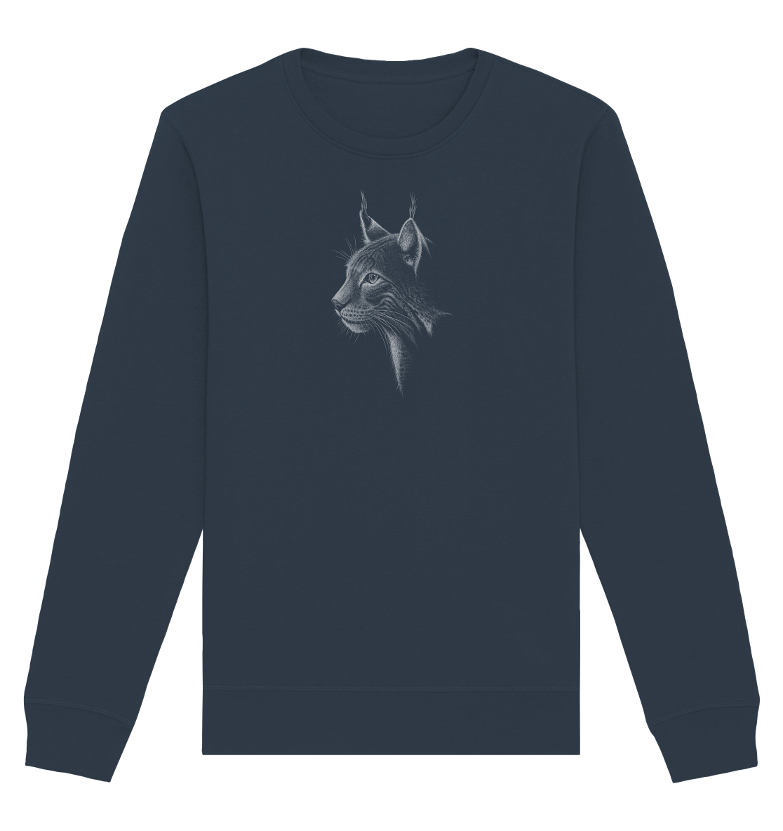 Luchs Kritzelkunst Wildkatze Illustration - Organic Basic Unisex Sweatshirt