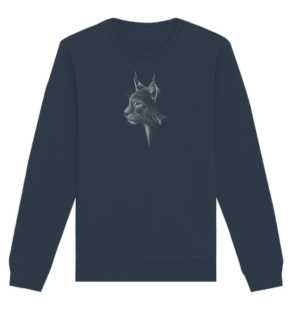 Luchs Kritzelkunst Wildkatze Illustration - Organic Basic Unisex Sweatshirt