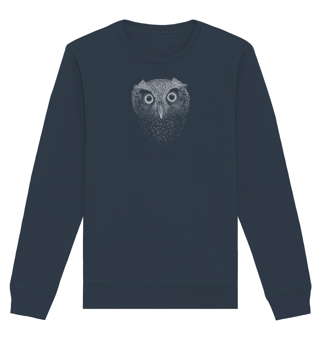 Eule Kritzelkunst Illustration - Organic Basic Unisex Sweatshirt