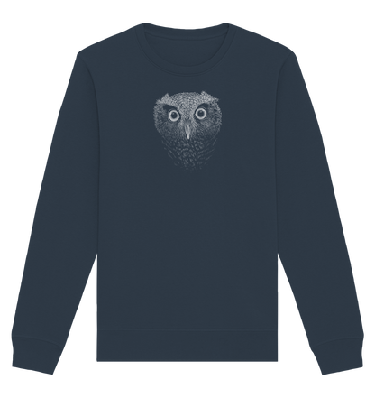Eule Kritzelkunst Illustration - Organic Basic Unisex Sweatshirt