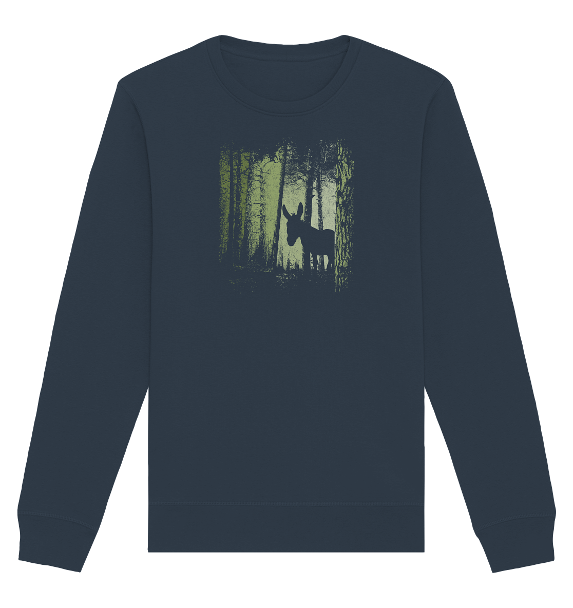 Esel im Zwielicht-Wald - Organic Basic Unisex Sweatshirt