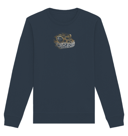 Leopard Gecko Skizze Kritzelkunst - Organic Basic Unisex Sweatshirt