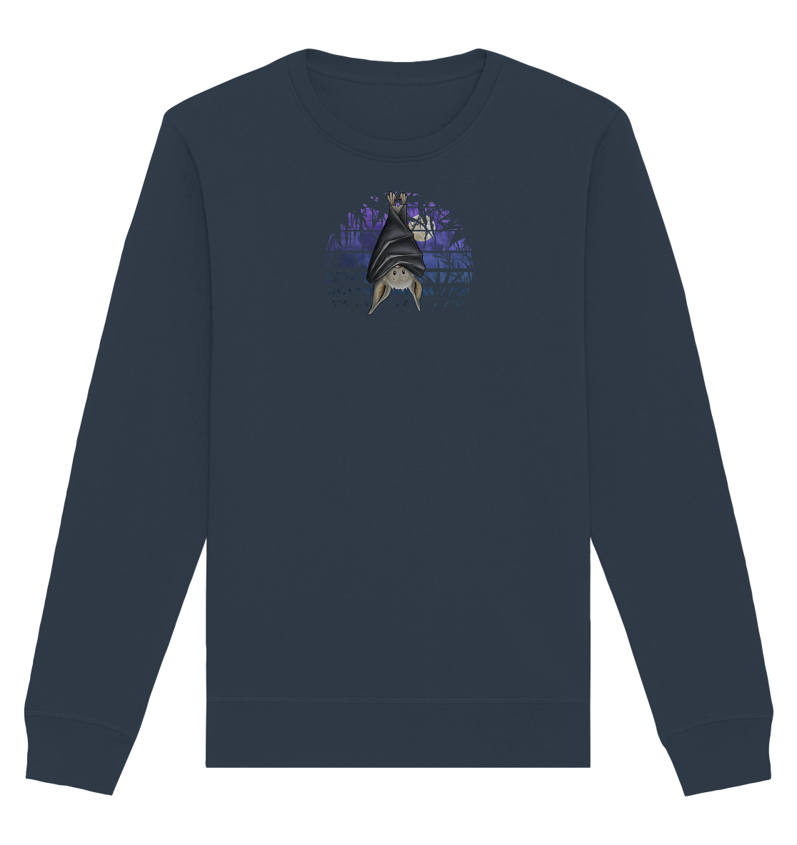 Fledermaus in blauer Nacht - Organic Basic Unisex Sweatshirt