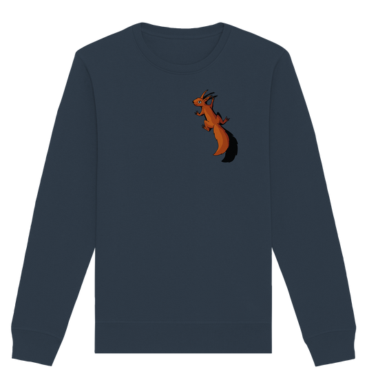 Süßes Eichhörnchen klettert - Organic Basic Unisex Sweatshirt