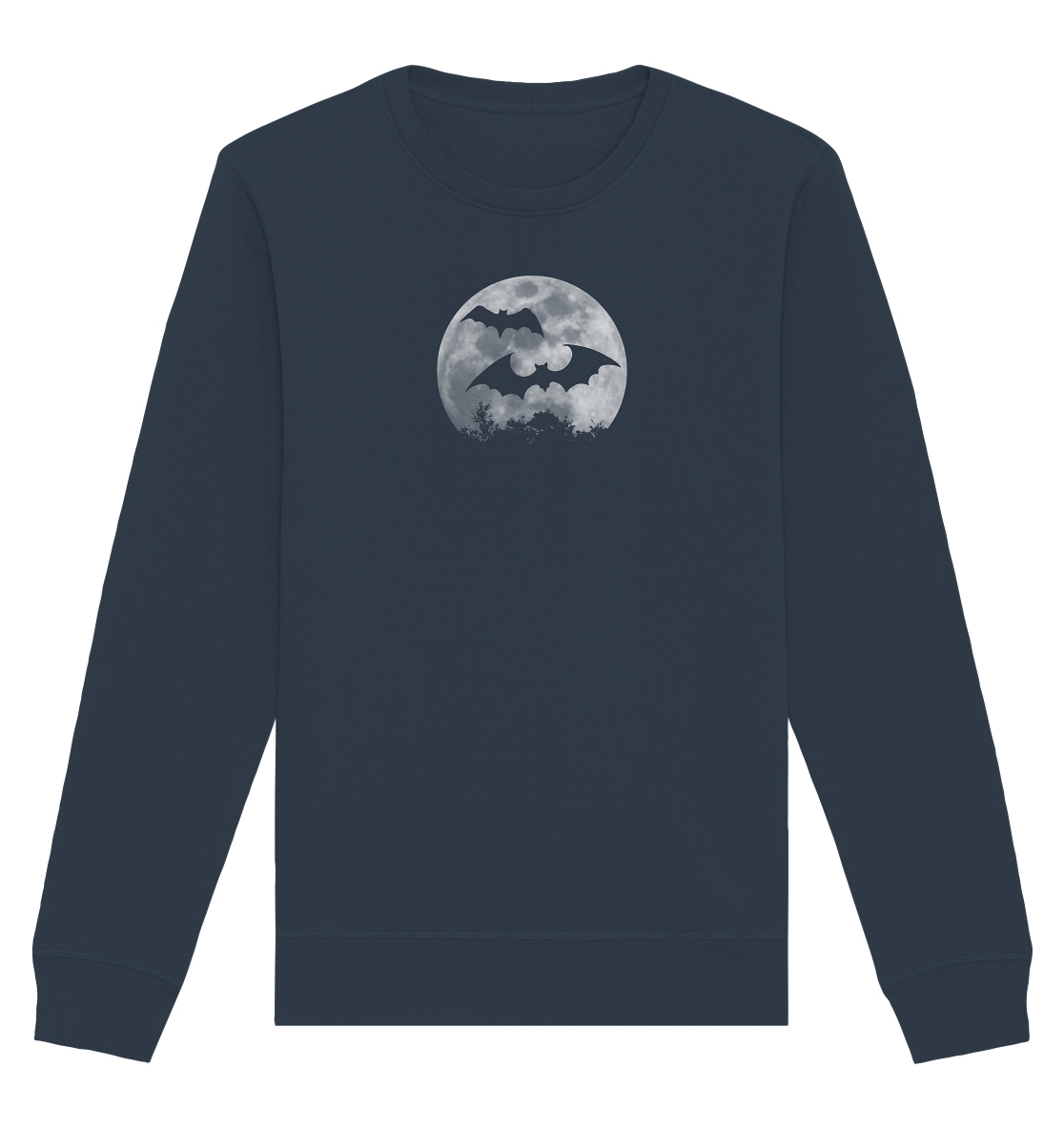 Fledermaus Silhouetten bei Vollmond - Organic Basic Unisex Sweatshirt