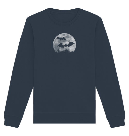 Fledermaus Silhouetten bei Vollmond - Organic Basic Unisex Sweatshirt
