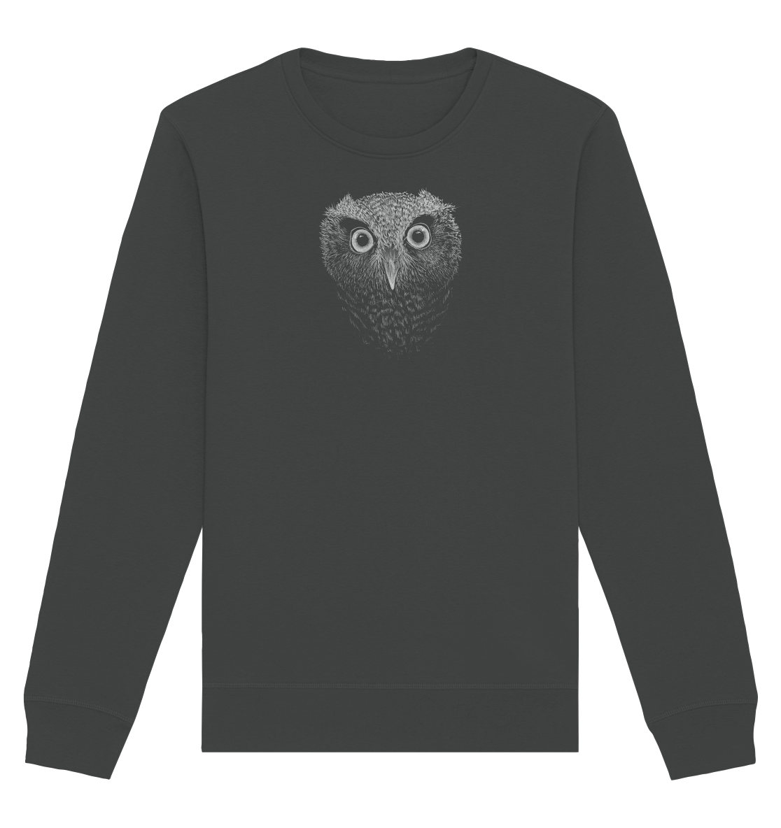 Eule Kritzelkunst Illustration - Organic Basic Unisex Sweatshirt