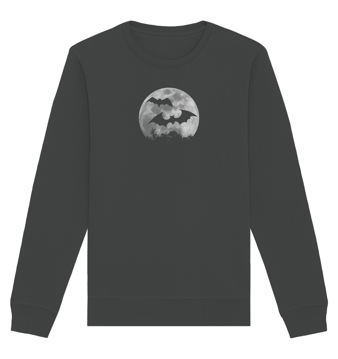 Fledermaus Silhouetten bei Vollmond - Organic Basic Unisex Sweatshirt