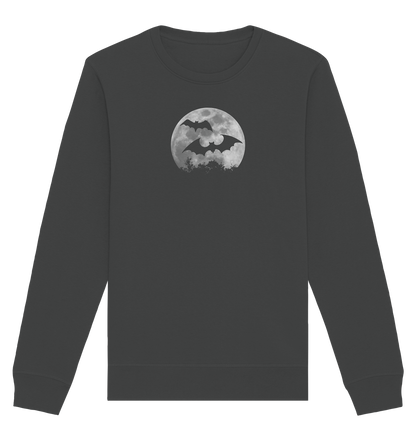 Fledermaus Silhouetten bei Vollmond - Organic Basic Unisex Sweatshirt