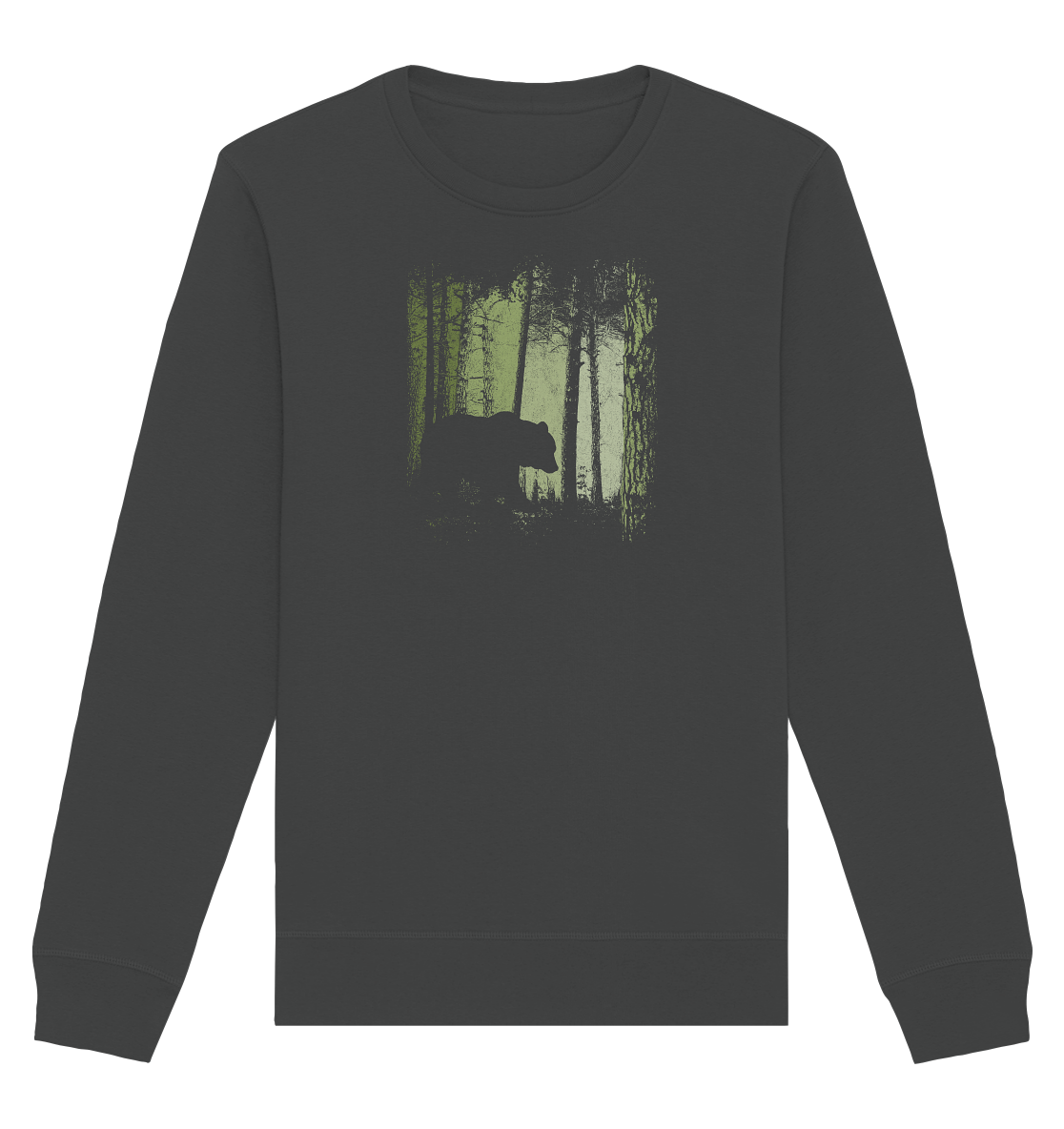 Braunbär im Zwielicht Wald - Organic Basic Unisex Sweatshirt