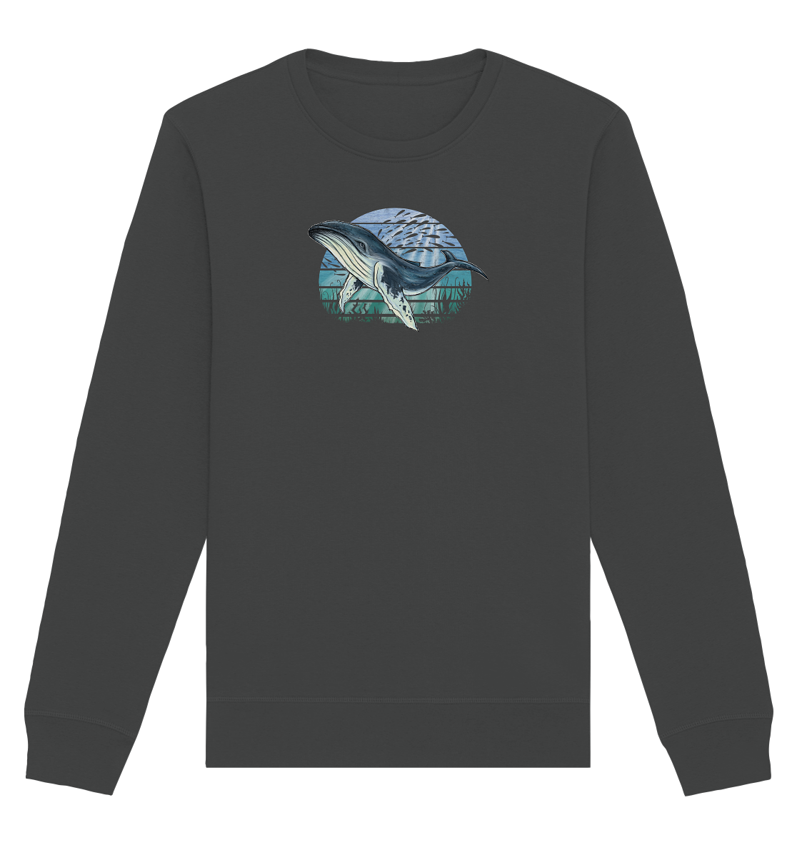 Retro Unterwasser Buckelwal - Organic Basic Unisex Sweatshirt