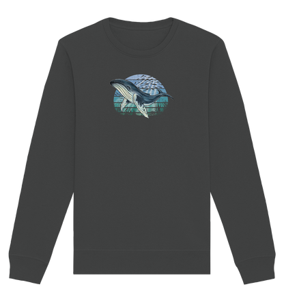 Retro Unterwasser Buckelwal - Organic Basic Unisex Sweatshirt