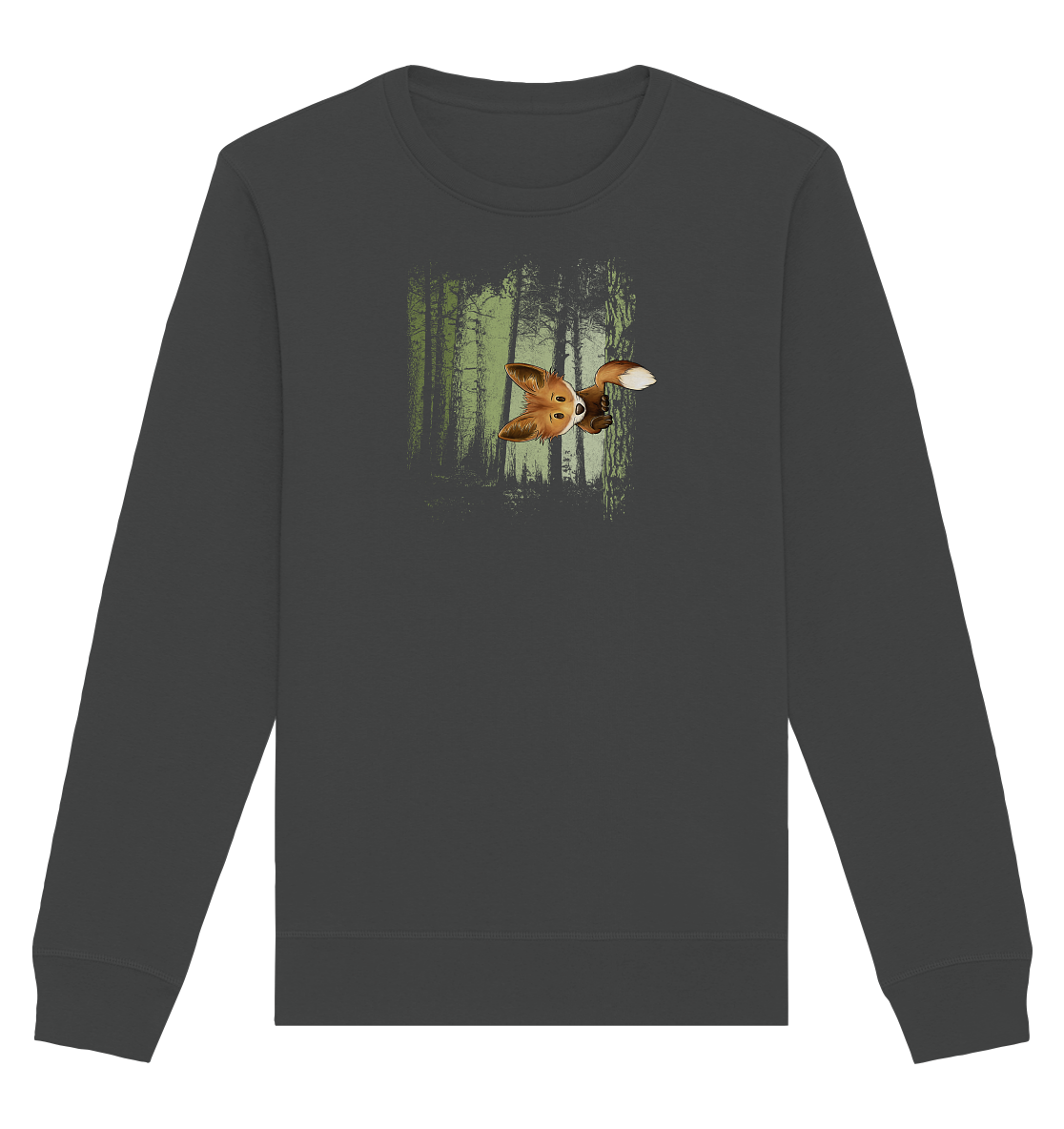 Fuchs im Zwielicht-Wald - Organic Basic Unisex Sweatshirt
