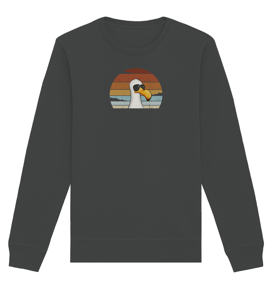 Cool lässige Retro Möwe - Organic Basic Unisex Sweatshirt