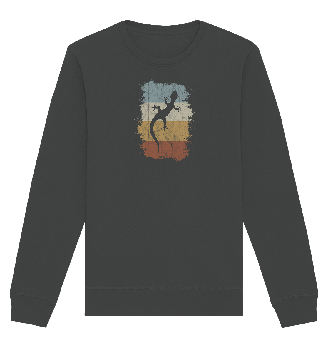 Retro Gecko Salamander Silhouette - Organic Basic Unisex Sweatshirt