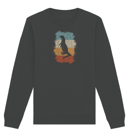 Retro Otter Fischotter Silhouette - Organic Basic Unisex Sweatshirt