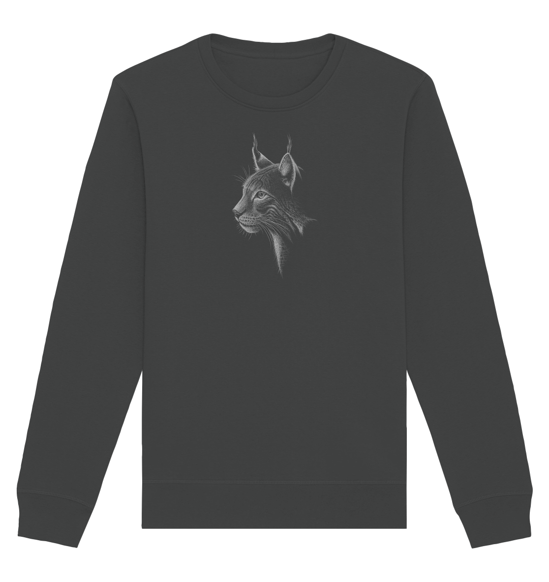 Luchs Kritzelkunst Wildkatze Illustration - Organic Basic Unisex Sweatshirt