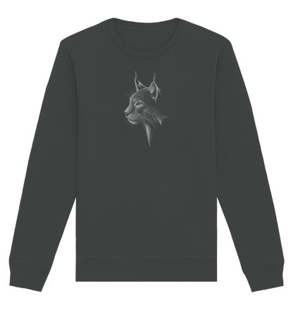 Luchs Kritzelkunst Wildkatze Illustration - Organic Basic Unisex Sweatshirt