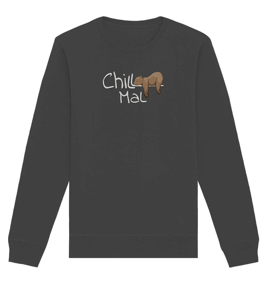 Chill Mal schläfriger Braunbär - Organic Basic Unisex Sweatshirt