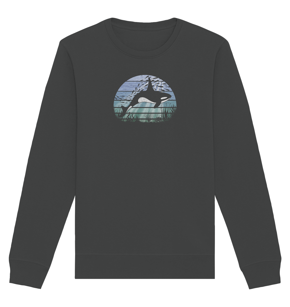 Retro Tiefsee Schwertwal Orca - Organic Basic Unisex Sweatshirt