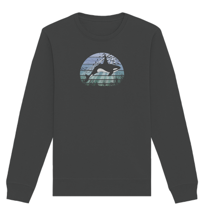 Retro Tiefsee Schwertwal Orca - Organic Basic Unisex Sweatshirt