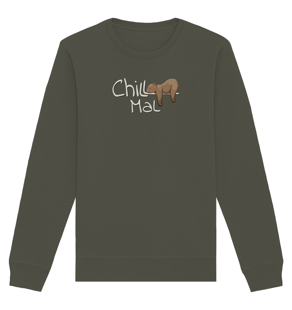 Chill Mal schläfriger Braunbär - Organic Basic Unisex Sweatshirt