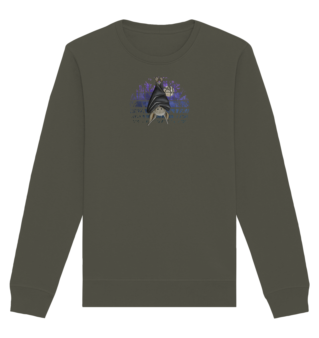 Fledermaus in blauer Nacht - Organic Basic Unisex Sweatshirt