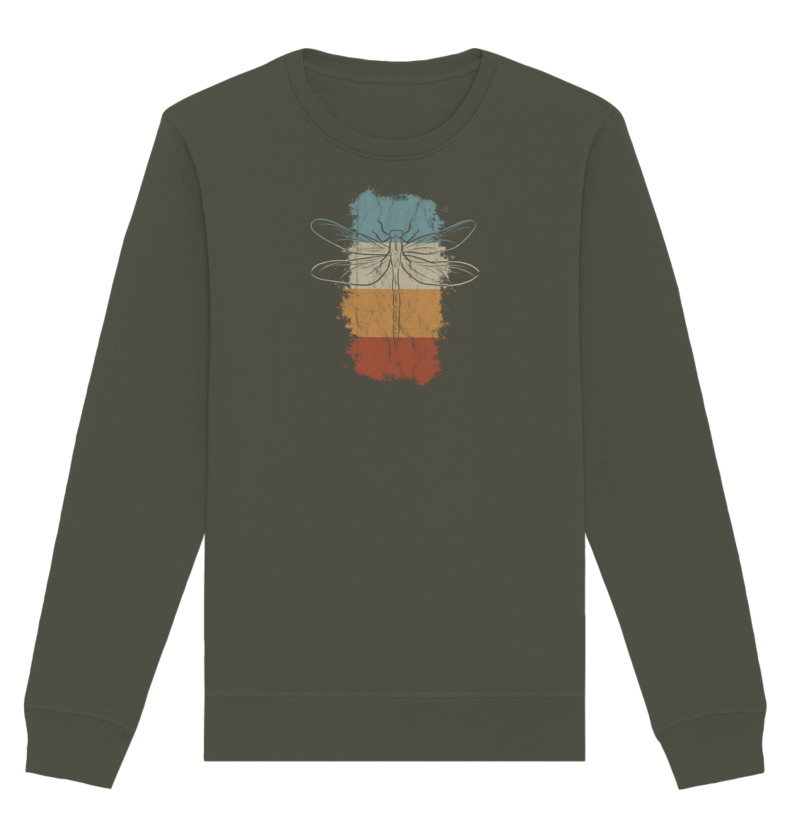 Retro Kunst Libelle | Vintage Dragonfly - Organic Basic Unisex Sweatshirt