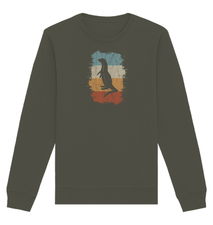 Retro Otter Fischotter Silhouette - Organic Basic Unisex Sweatshirt