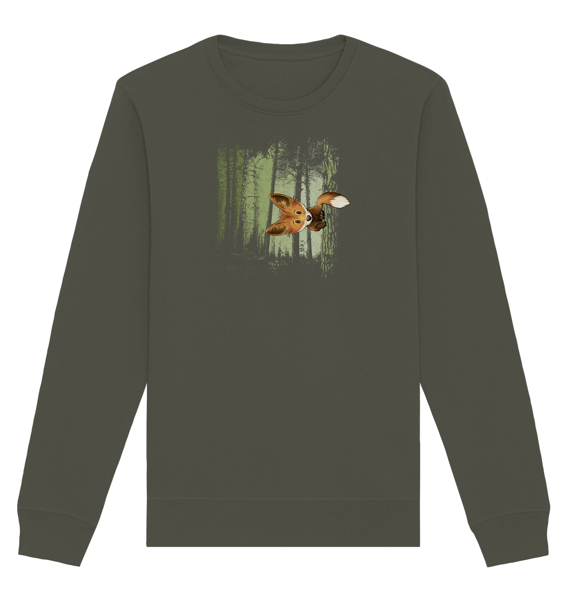 Fuchs im Zwielicht-Wald - Organic Basic Unisex Sweatshirt