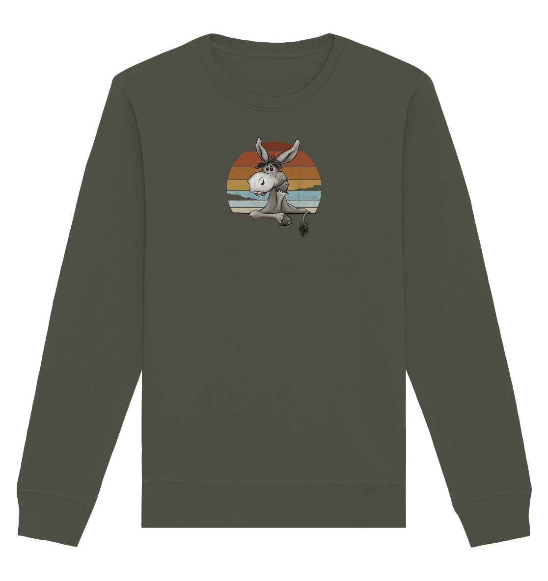Lässiges Maultier Retro Esel - Organic Basic Unisex Sweatshirt