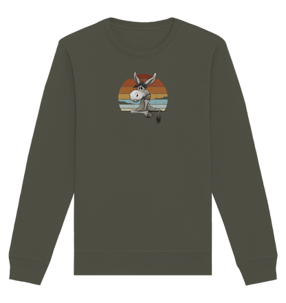 Lässiges Maultier Retro Esel - Organic Basic Unisex Sweatshirt