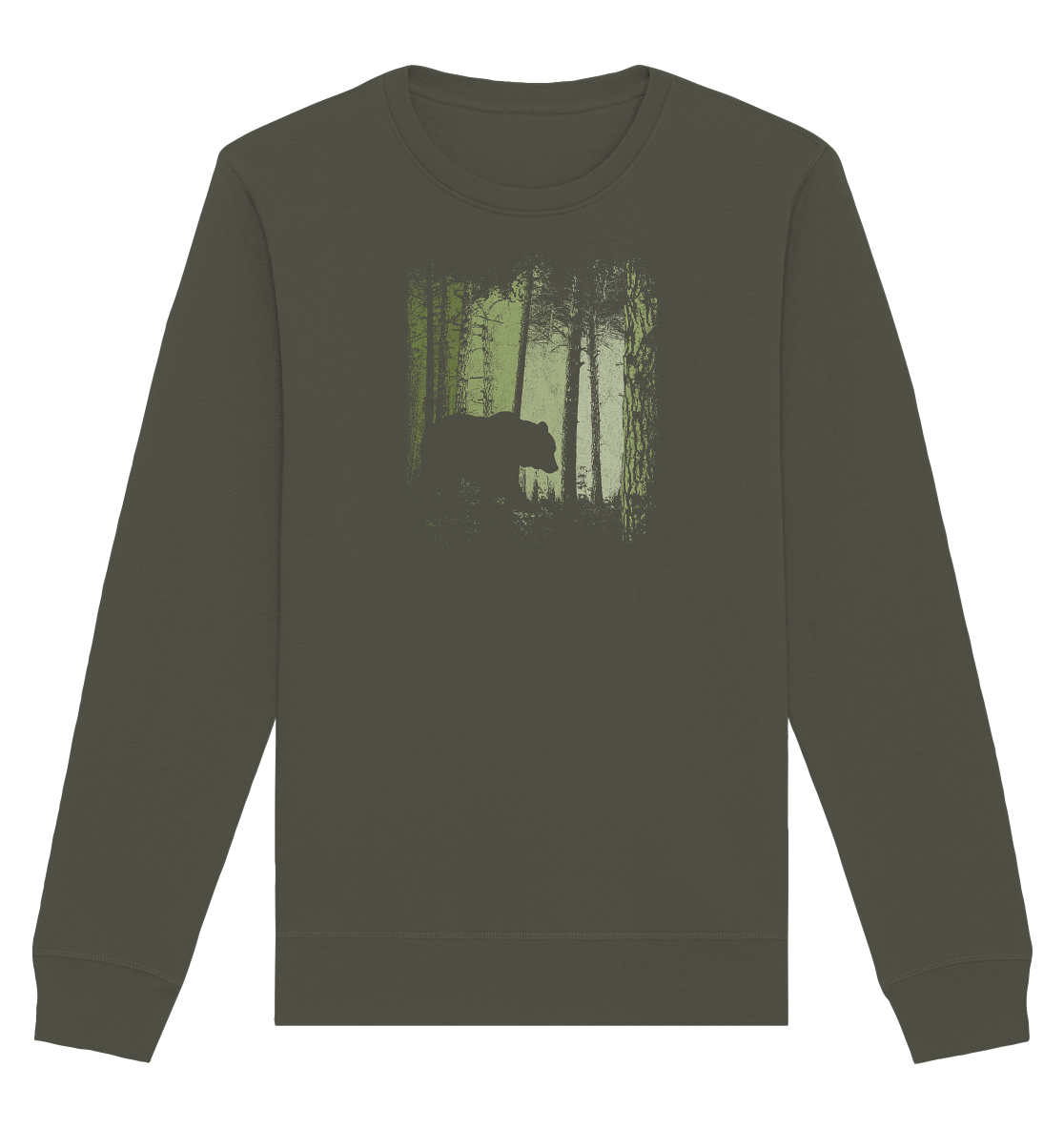 Braunbär im Zwielicht Wald - Organic Basic Unisex Sweatshirt