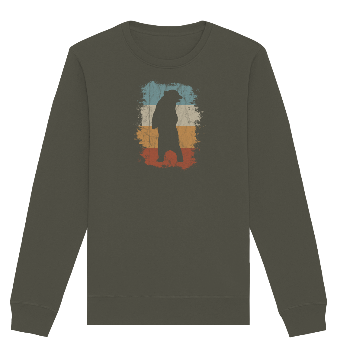 Retro Bären-Silhouette - Organic Basic Unisex Sweatshirt