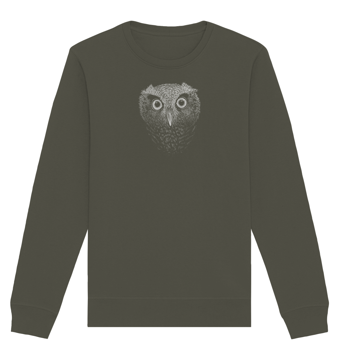 Eule Kritzelkunst Illustration - Organic Basic Unisex Sweatshirt