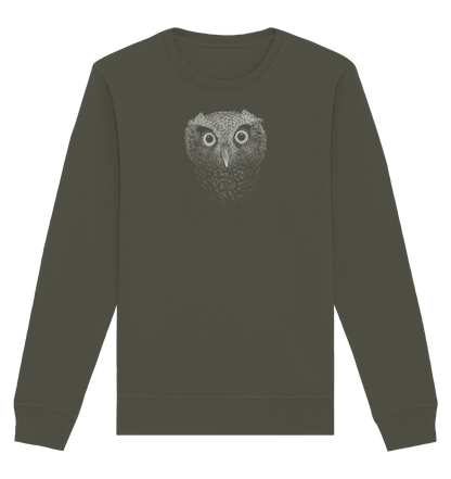 Eule Kritzelkunst Illustration - Organic Basic Unisex Sweatshirt